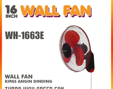 Kipas Angin Dinding Welhome WH-1663 Fleksibel & Bikin Sejuk