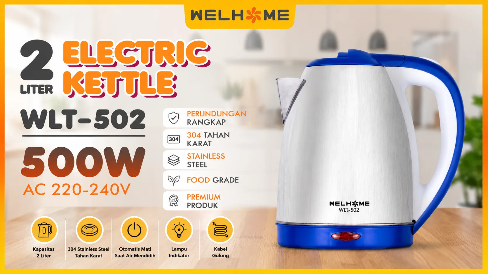 WELHOME-Teko-Listrik-2-Liter-WLT-502-Praktis-untuk-Memanaskan-Air