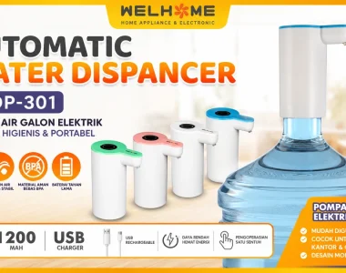 WELHOME WDP-301, Pompa Galon Elektrik Rechargeable USB yang Praktis