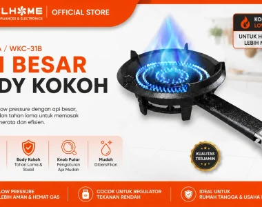 WELHOME WKC-31AWKC-31B, Kompor Gas Low Pressure untuk Rumah dan Usaha