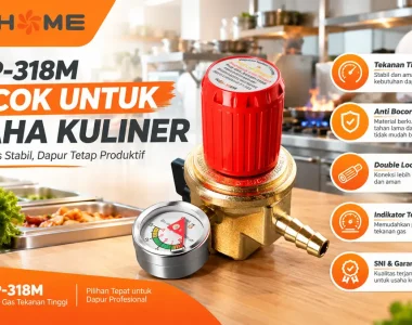 Harga Regulator Kompor Gas Tekanan Tinggi, WELHOME WHP-318M Cocok Untuk Usaha Kuliner