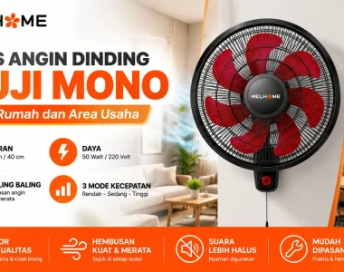 WELHOME Muji Mono 6 Kelebihan Kipas Angin Dinding untuk Rumah dan Area Usaha