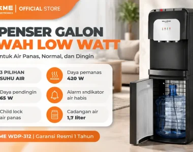 WELHOME WDP Dispenser Galon Bawah Low Watt, Cara Mudah untuk Kebutuhan Air Panas dan Dingin